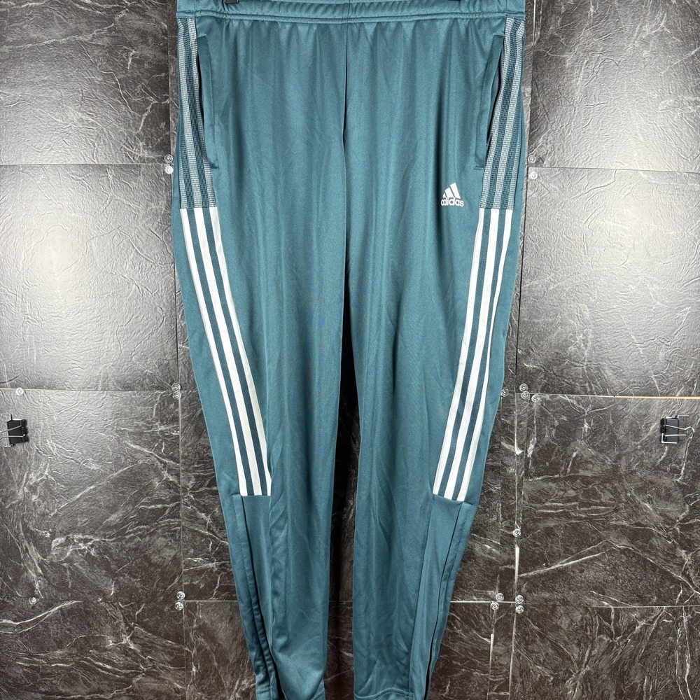 Adidas Men's Blue Striped Track Pants Large
